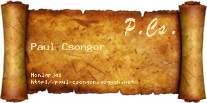 Paul Csongor névjegykártya