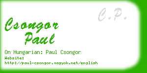 csongor paul business card